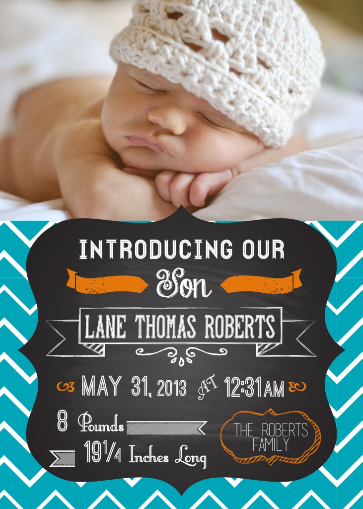 Lane – Birth Announcement